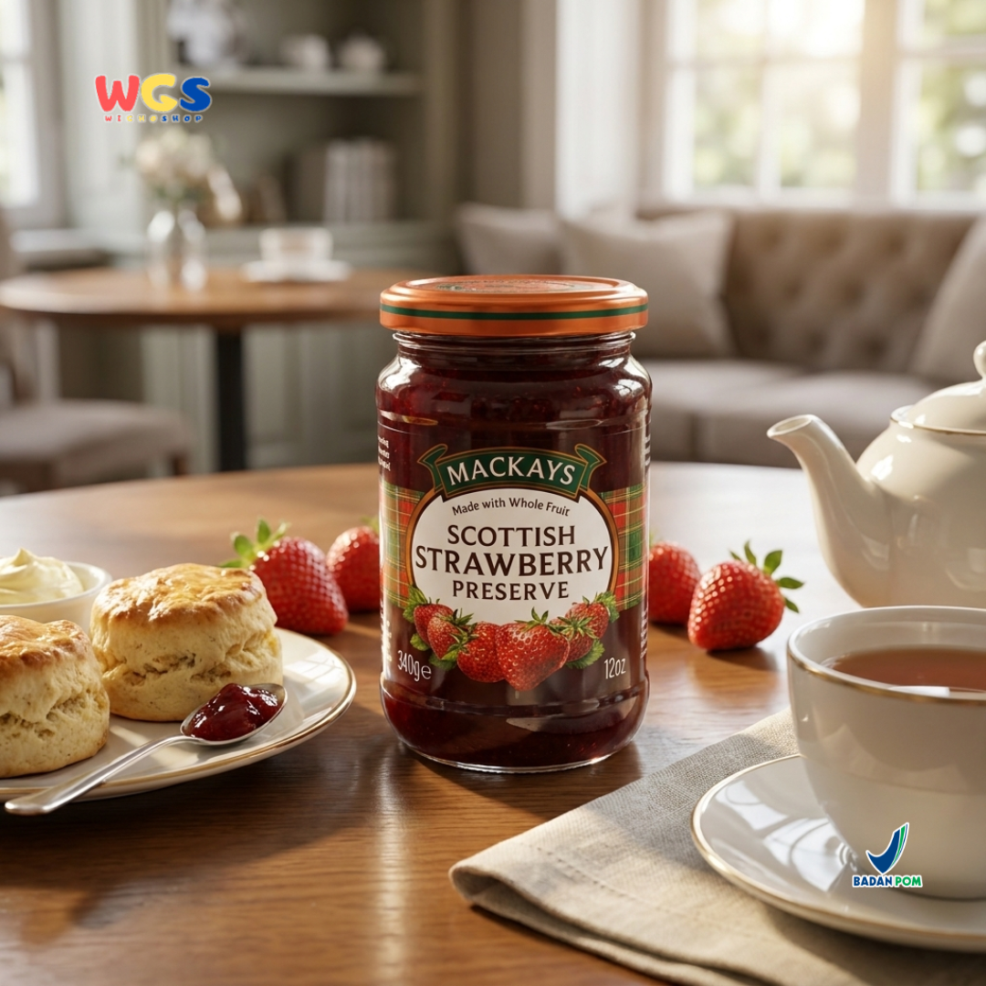 Mackays Scottish Strawberry Preserve Jam 340g - Strawberry Jam