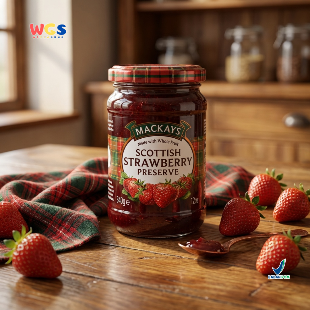 Mackays Scottish Strawberry Preserve Jam 340g - Strawberry Jam