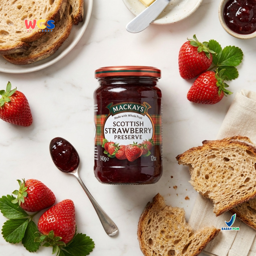 Mackays Scottish Strawberry Preserve Jam 340g - Strawberry Jam