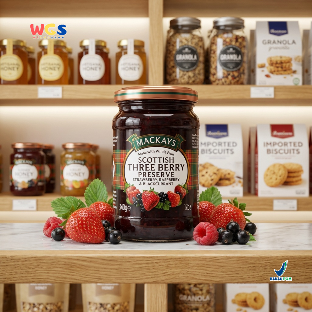 Mackays Scottish Three Berry Preserve 340g - Selai Buah Impor Skotlandia untuk Roti & Dessert