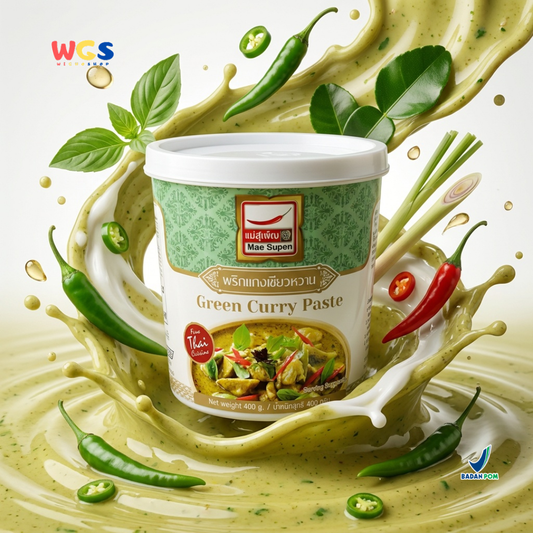 Mae Supen Green Curry Paste 400g - Bumbu Kari Hijau Thailand Curry Paste Ayam Seafood Santan Masakan Thai
