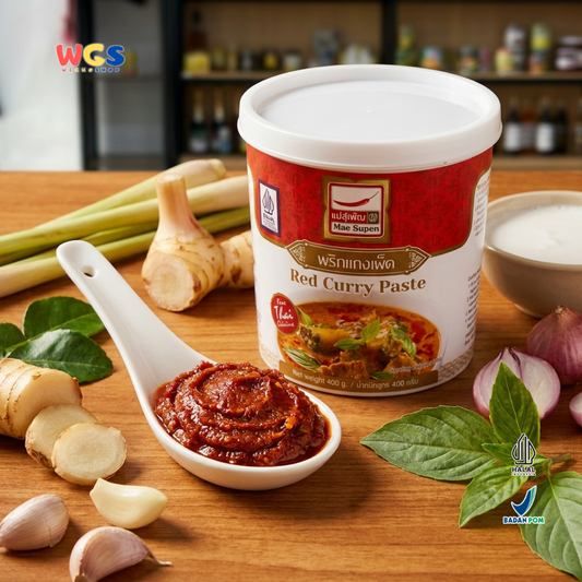 Mae Supen Red Curry Paste 400g - Bumbu Kari Merah Thailand Curry Paste Ayam Sapi Seafood Masakan Thai