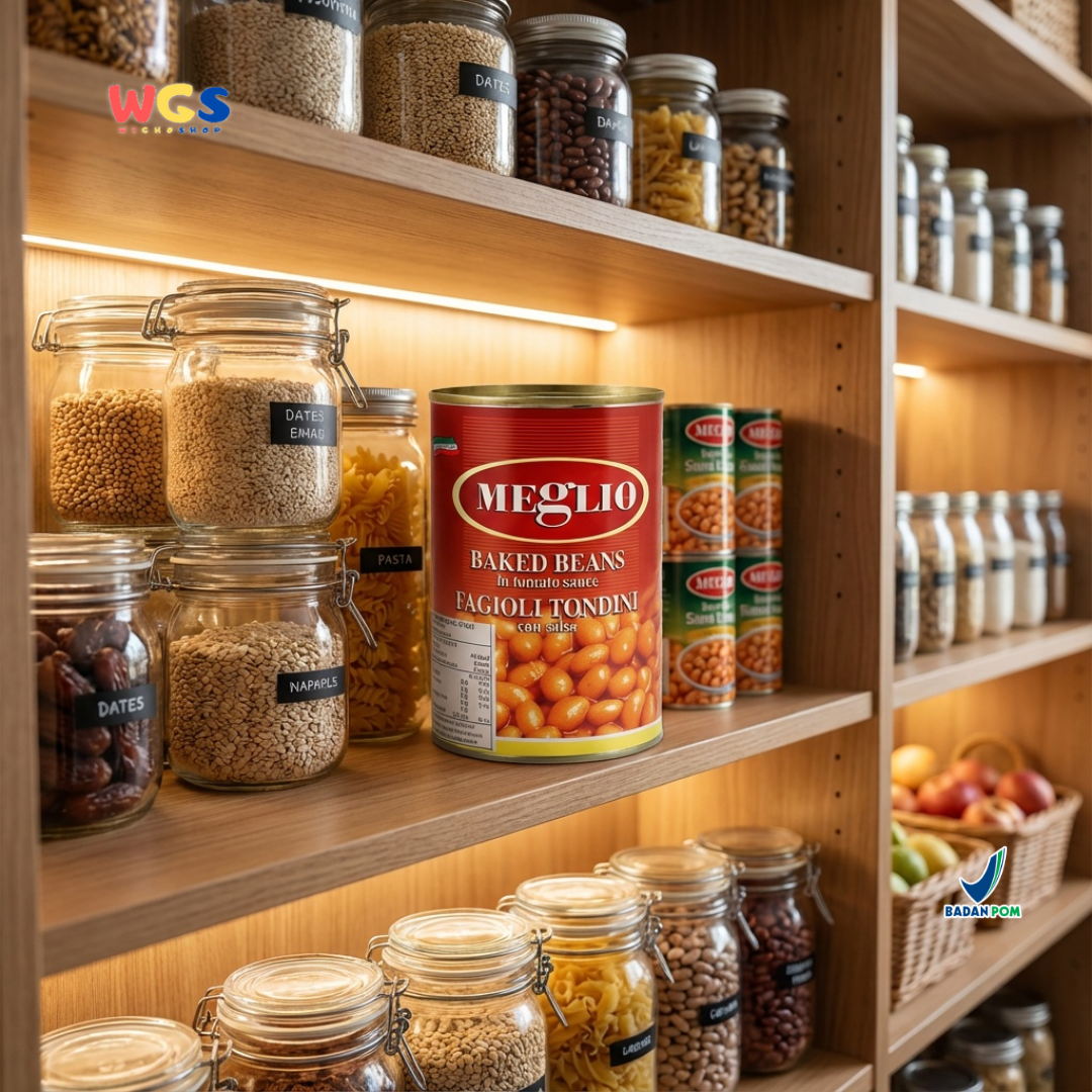 Meglio Baked Beans Fagioli Tondini 425g - Kacang Merah dalam Saus Tomat Kaleng