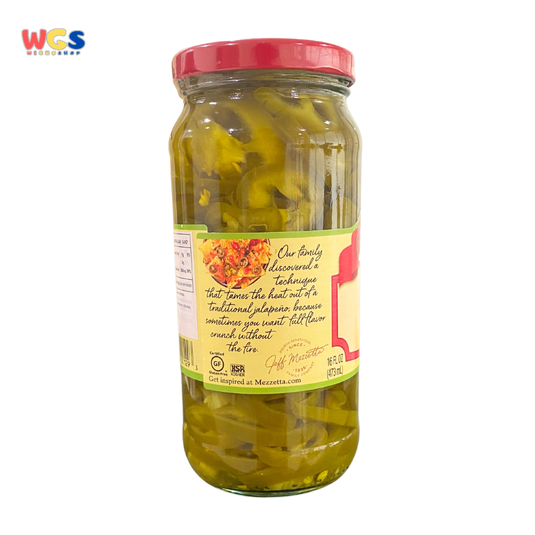 Mezzetta Sliced Tamed Jalapeño Peppers 473 mL – Jalapeño Irisan Pedas Sedang, Lezat dan Serbaguna