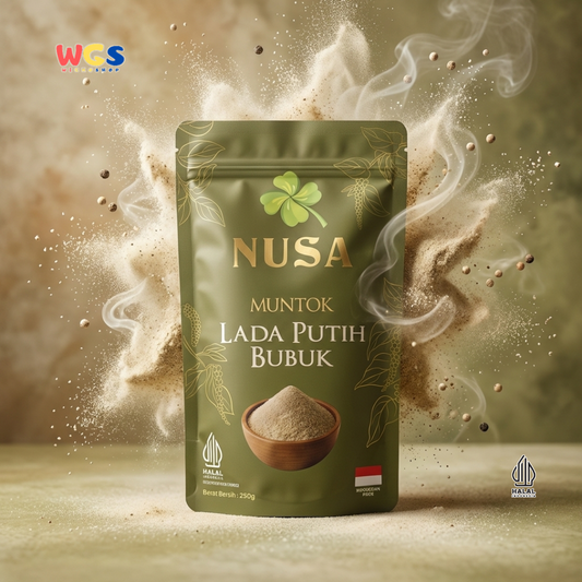 NUSA Muntok Lada Putih Bubuk 250g - Merica Putih Halus Asli Bumbu Dapur Premium