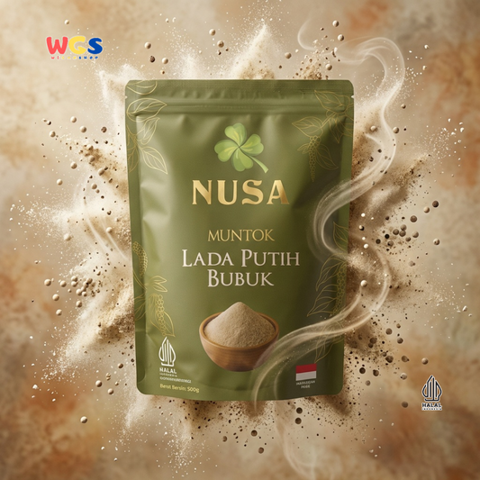 NUSA Muntok Lada Putih Bubuk 500g - Merica Putih Halus Asli Bumbu Dapur Premium