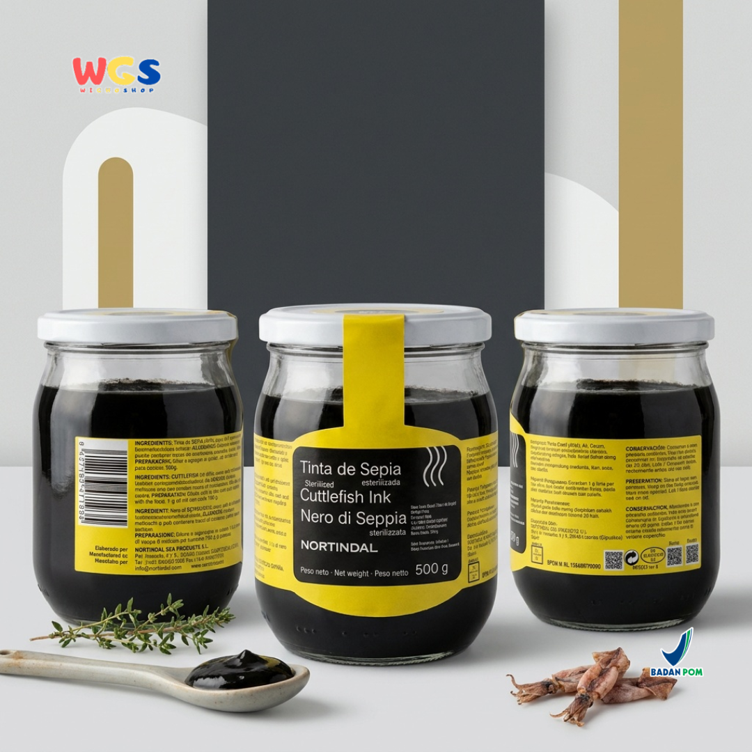 Nortindal Tinta de Sepia Cuttlefish Ink 500g – Authentic Spanish Sterile Squid Ink for Paella & Pasta