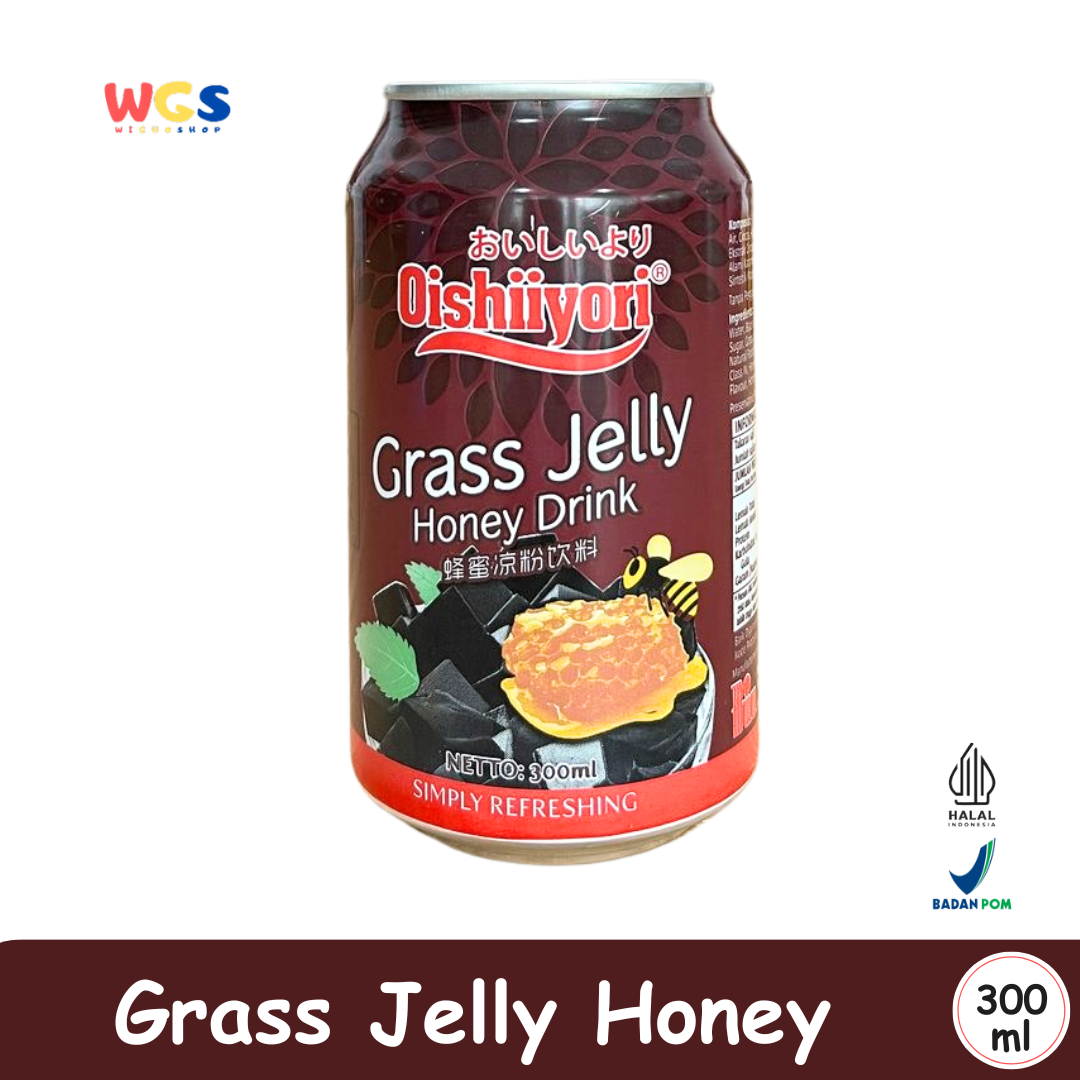 Oishiiyori Grass Jelly Honey Drink 300ml – Refreshing Grass Jelly Honey Drink