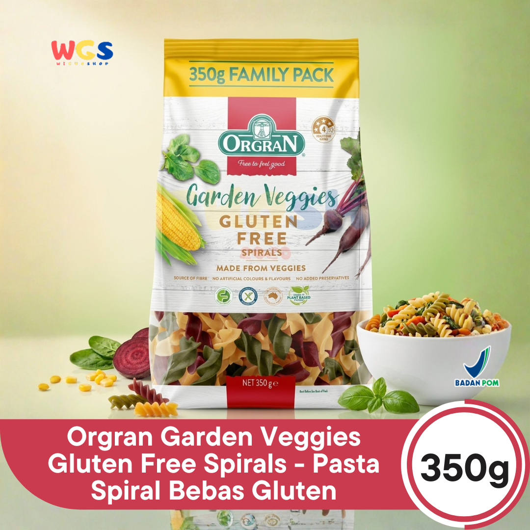 Orgran Garden Veggies Gluten Free Spirals 350g - Pasta Spiral Bebas Gluten