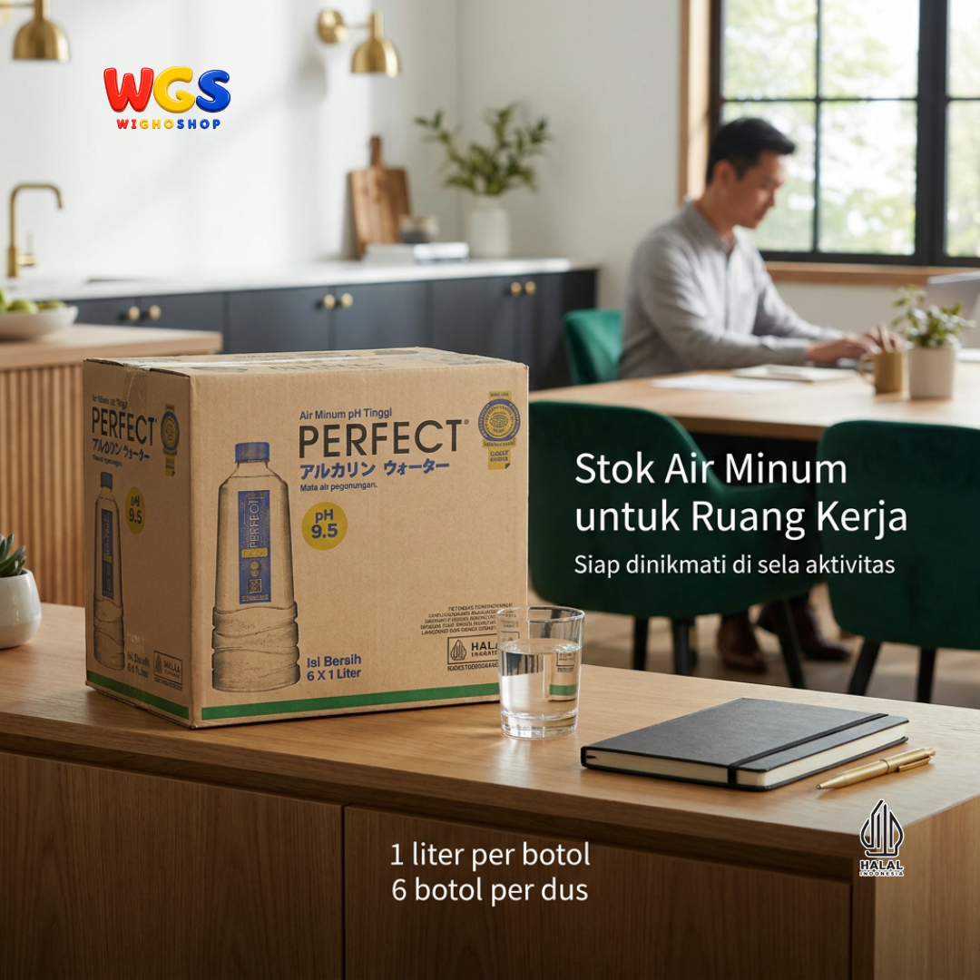Perfect Alkaline Water 1 Liter x 6 Botol - Air Minum Alkali pH 9.5 1 Dus