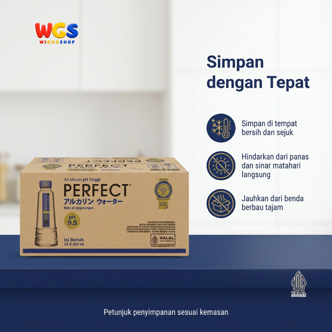 Perfect Alkaline Water 300ml x 24 Botol - Air Minum Alkali pH 9.5 1 Dus