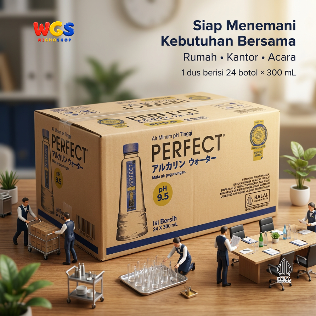 Perfect Alkaline Water 300ml x 24 Botol - Air Minum Alkali pH 9.5 1 Dus