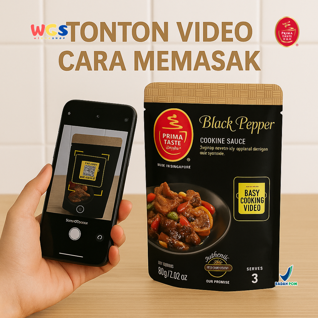 Prima Taste Black Pepper Cooking Sauce 80g - Saus Lada Hitam Siap Masak