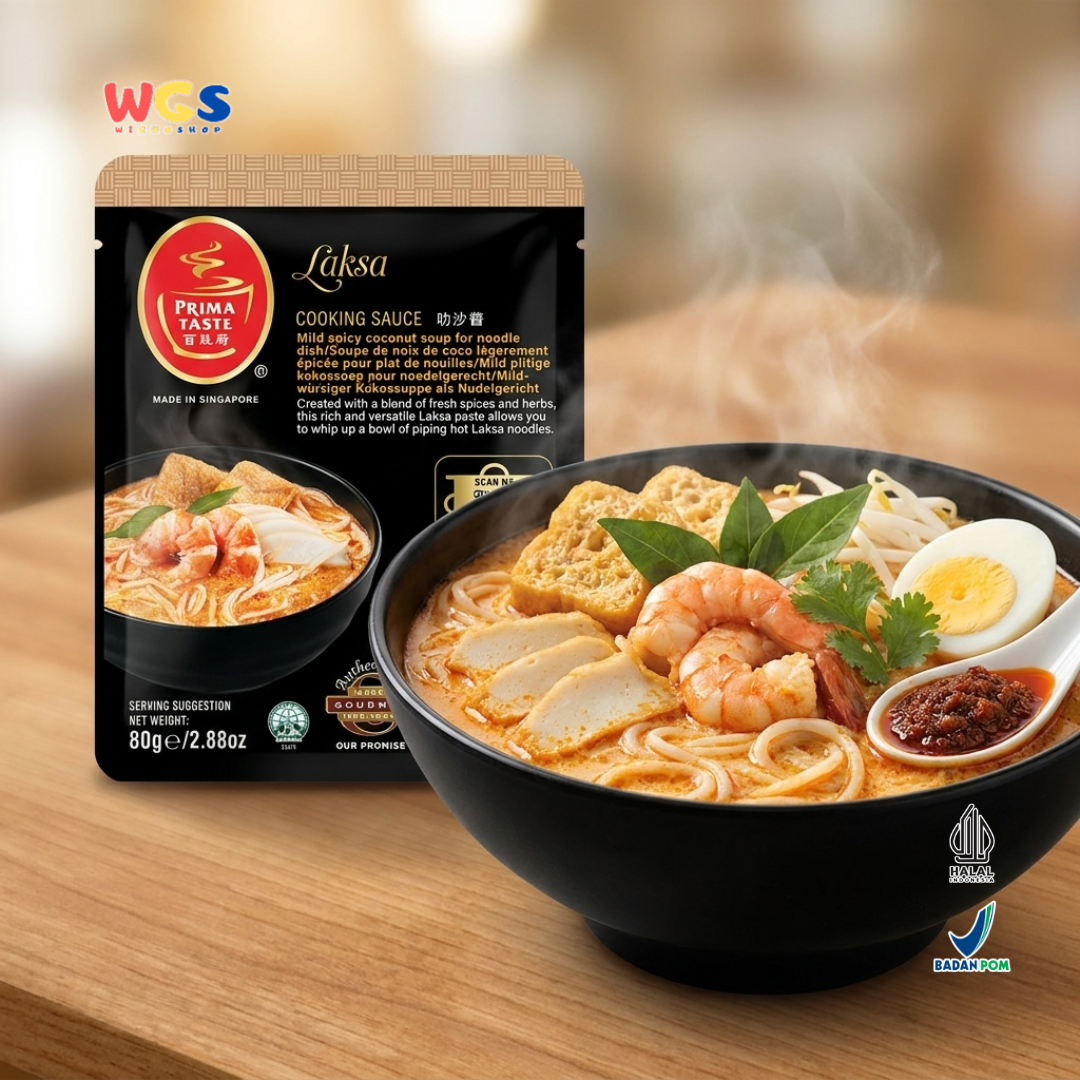 Prima Taste Laksa Cooking Sauce 80g – Authentic Singaporean Laksa Seasoning for 2-3 Servings