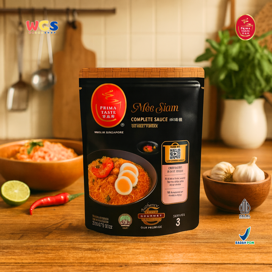 Prima Taste Mee Siam Complete Sauce 250g - Halal Sweet and Sour Instant Seasoning 3 Portions