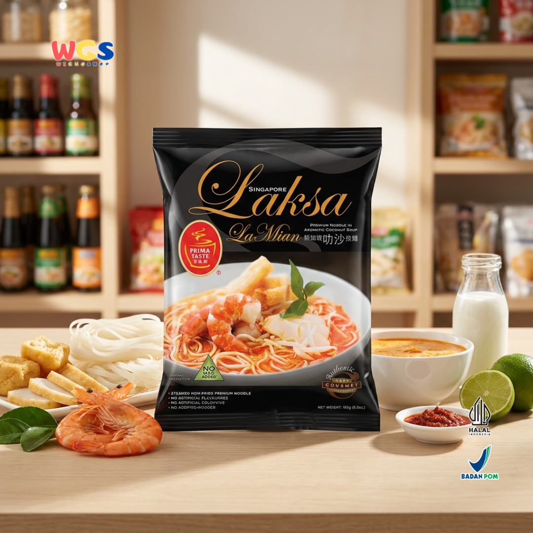 Prima Taste Singapore Laksa Lamian Premium Noodle in Coconut Soup 185g