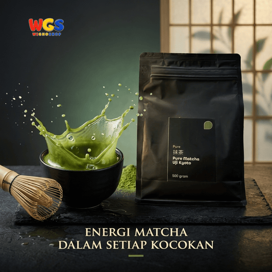 Pure Matcha Uji Kyoto 500g - Bubuk Teh Hijau Jepang untuk Matcha Latte Minuman Cafe Dessert dan Baking