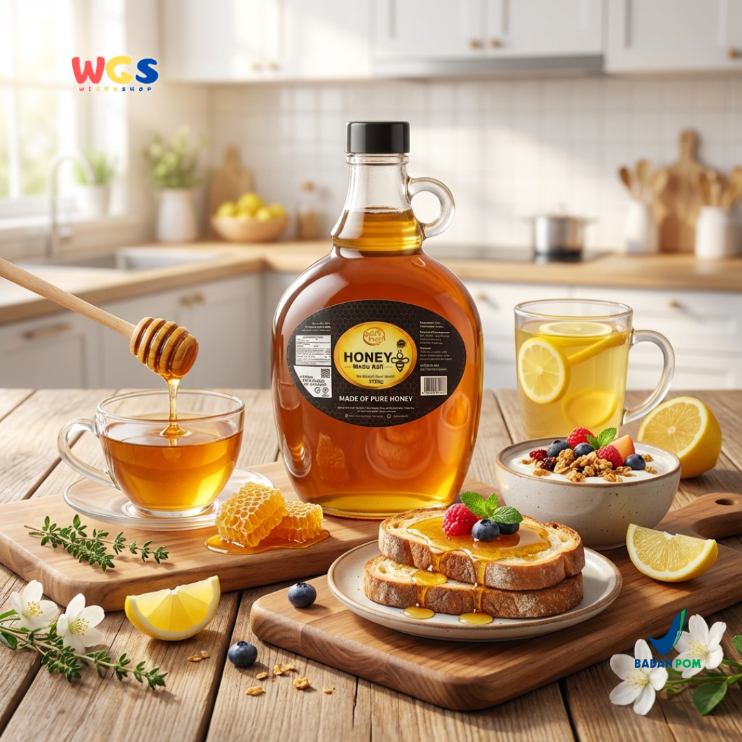 Quick Fresh Honey Madu Asli 2250g - Madu Murni Serbaguna untuk Minuman, Roti & Masakan
