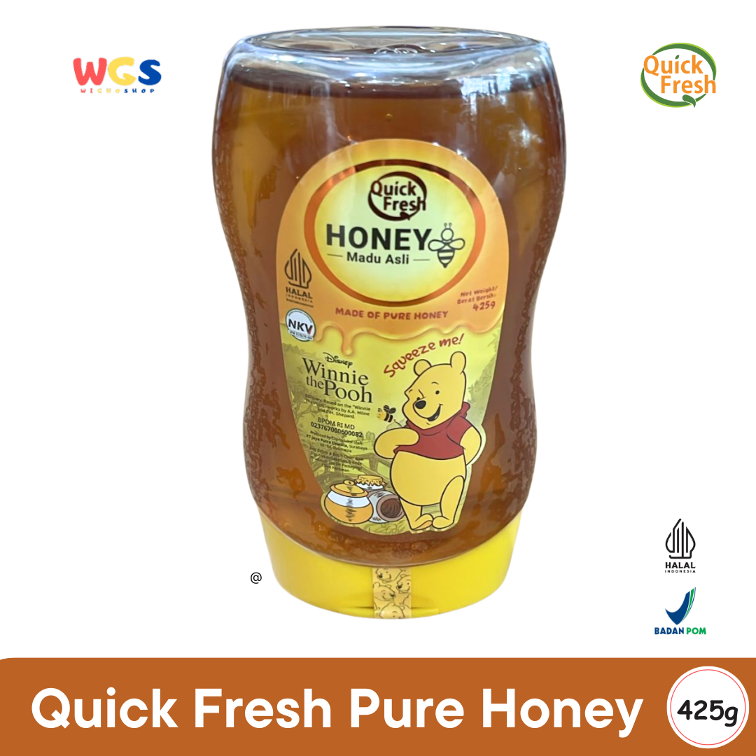 Quick Fresh Honey Madu Asli Winnie the Pooh 425g – Madu Murni Squeeze Bottle