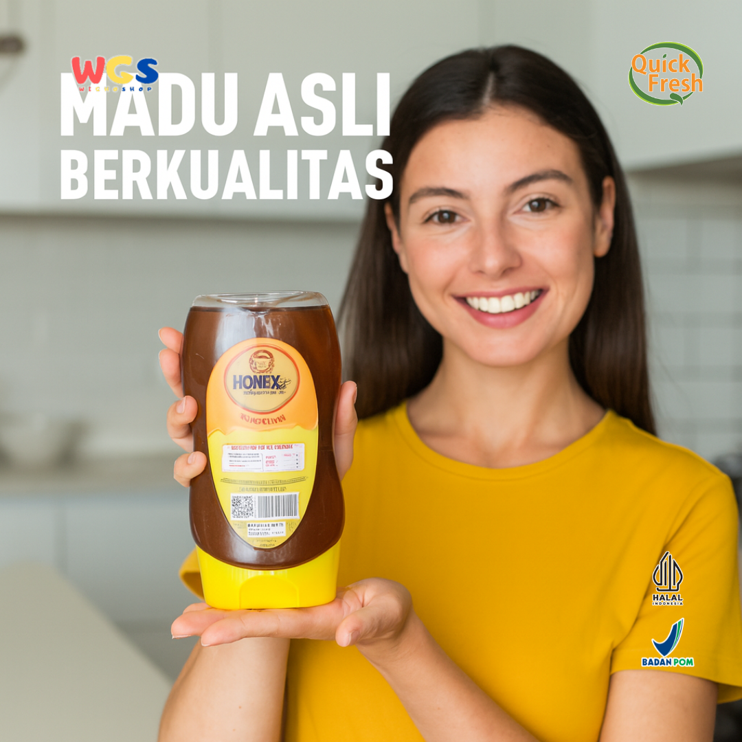 Quick Fresh Honey Madu Asli Winnie the Pooh 425g – Madu Murni Squeeze Bottle