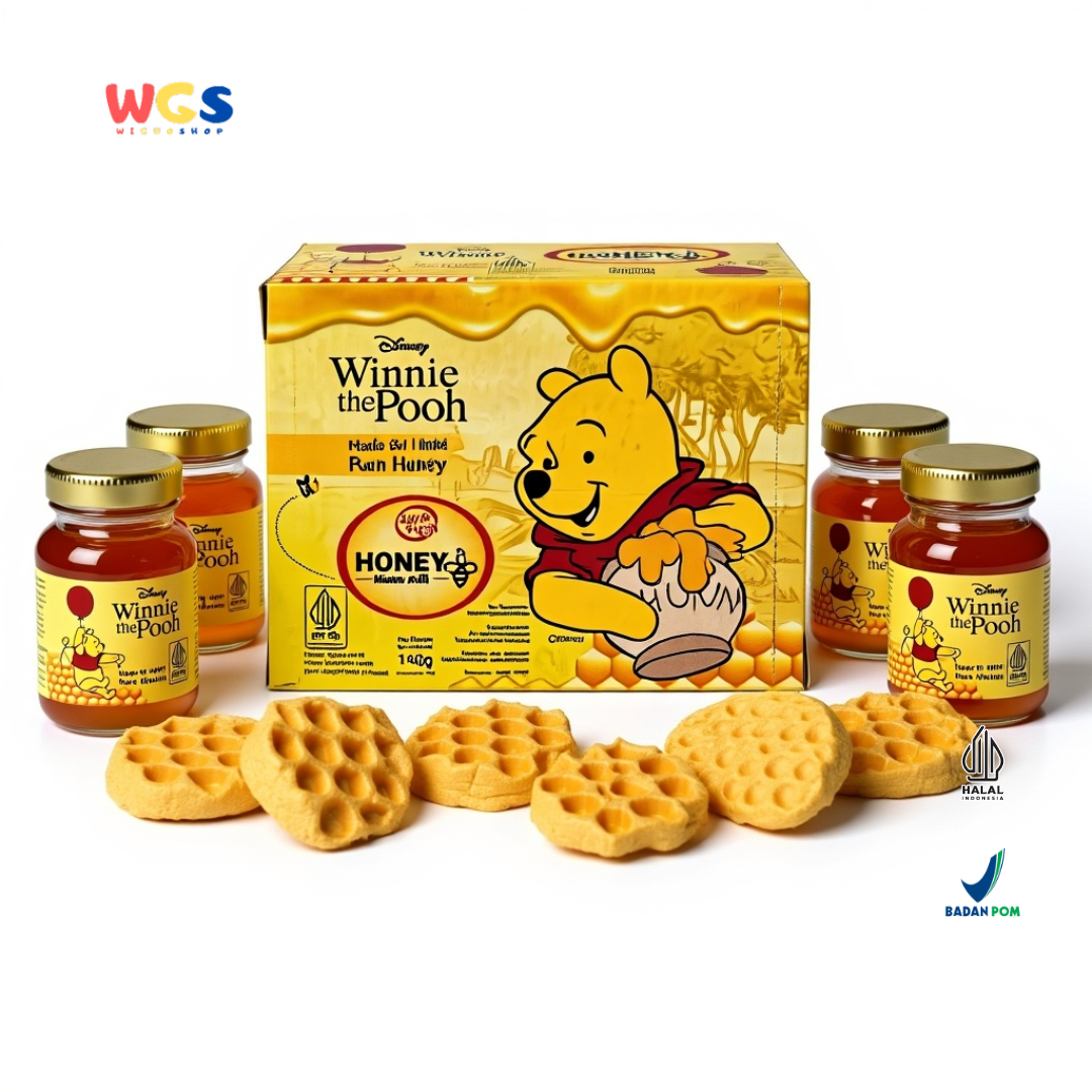 Quick Fresh Honey Winnie The Pooh 140g (10 Sachet x 14g) - Madu Asli 100% Pure Honey Halal