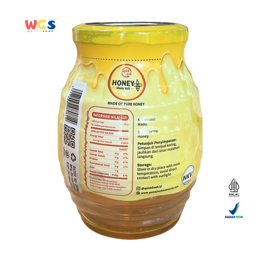 Quick Fresh Honey Winnie The Pooh 500g | Madu Asli Murni Premium Botol Karakter Disney