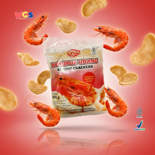 Quick Fresh Kerupuk Udang 500g - Kerupuk Udang Mentah Sidoarjo Halal BPOM Snack Renyah