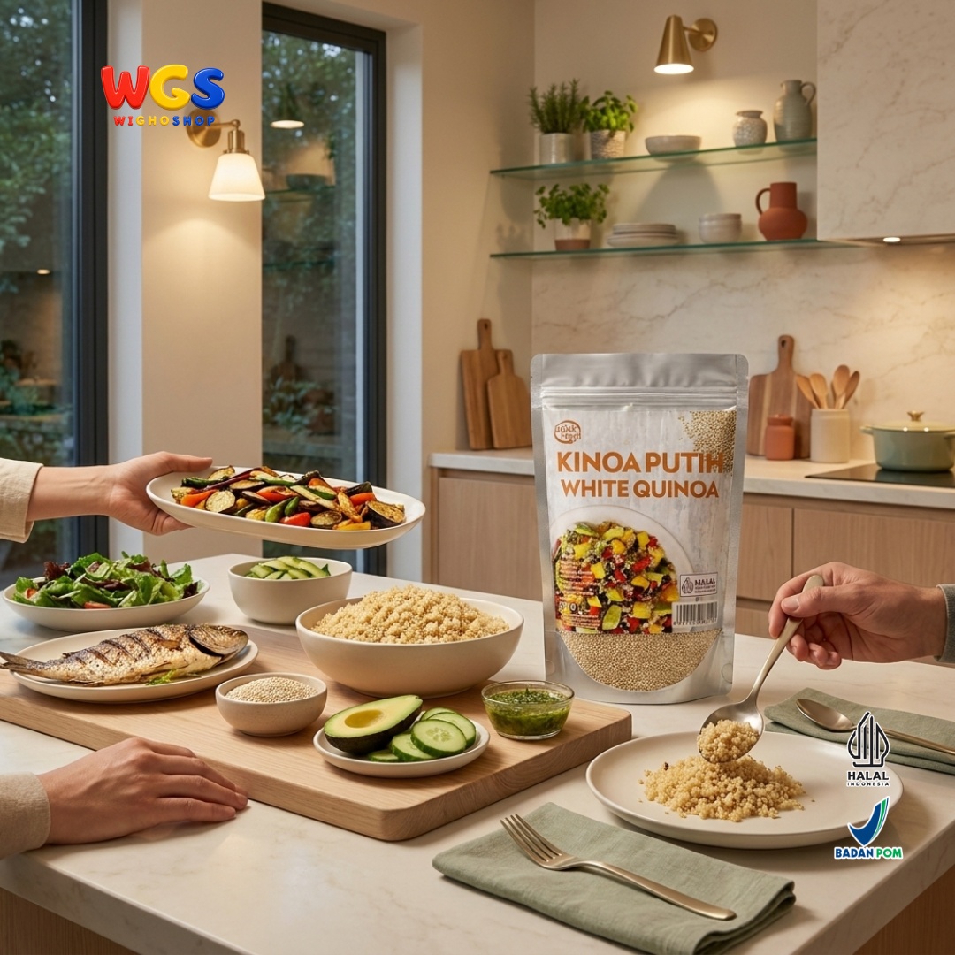Quick Fresh Kinoa Putih White Quinoa 250g - Biji Quinoa Peru untuk Salad Grain Bowl Campuran Nasi Meal Prep Halal