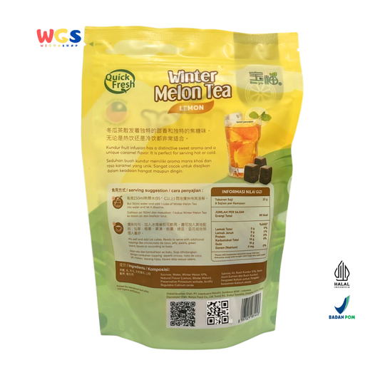 Quick Fresh Lemon Winter Melon Tea 160g (8 Sachet x 20g) - Teh Winter Melon Lemon Instan