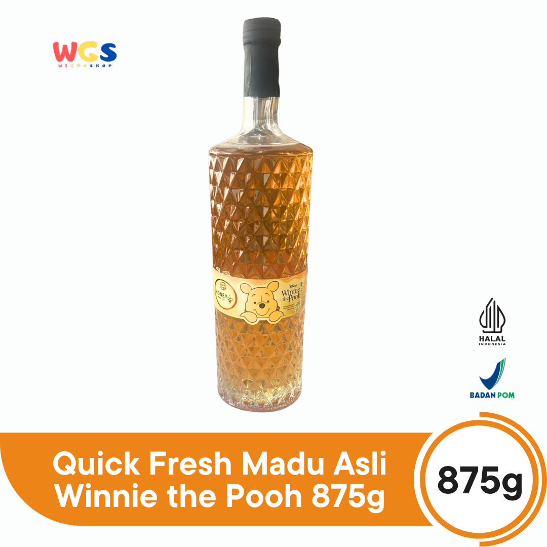 Quick Fresh Madu Asli Winnie the Pooh 875g – Madu Murni Botol Kaca Premium Halal