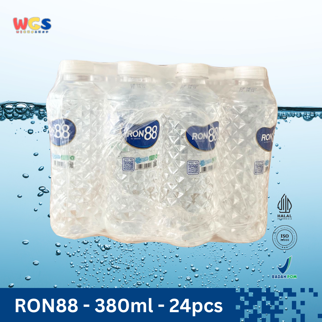 RON88 Mineral Water Bottles 380ml (24 pcs) – Quality Mountain Water with an Exclusive Design