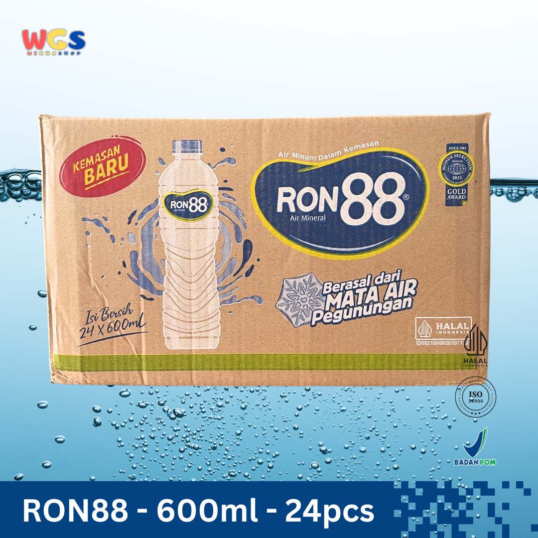 RON88 Mineral Water Bottles 600ml (24 pcs) – Mountain Freshness in Every Drop