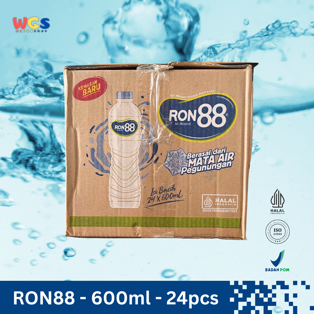 RON88 Mineral Water Bottles 600ml (24 pcs) – Mountain Freshness in Every Drop