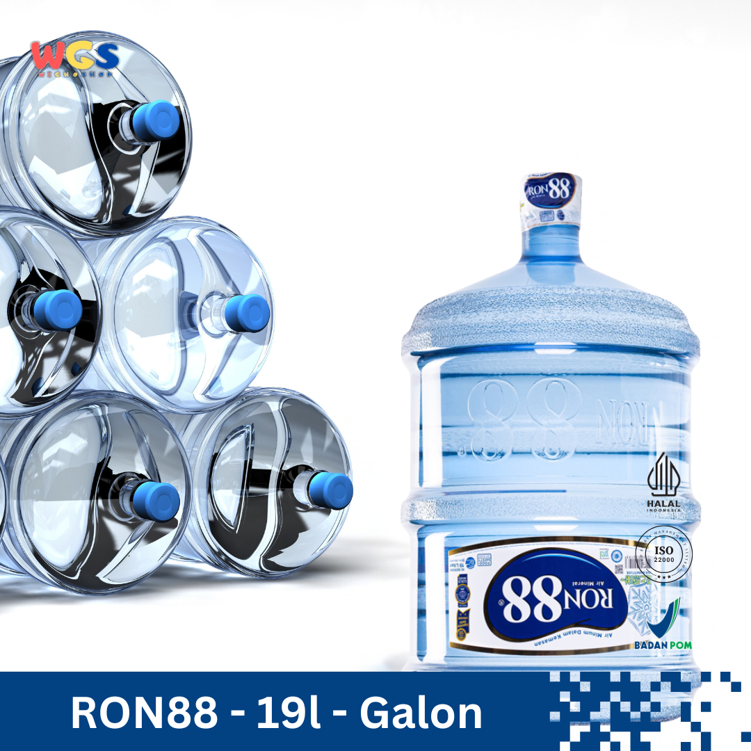 RON88 Mineral Water 19 Liter Gallon – Pure Mountain Water for Optimal Hydration