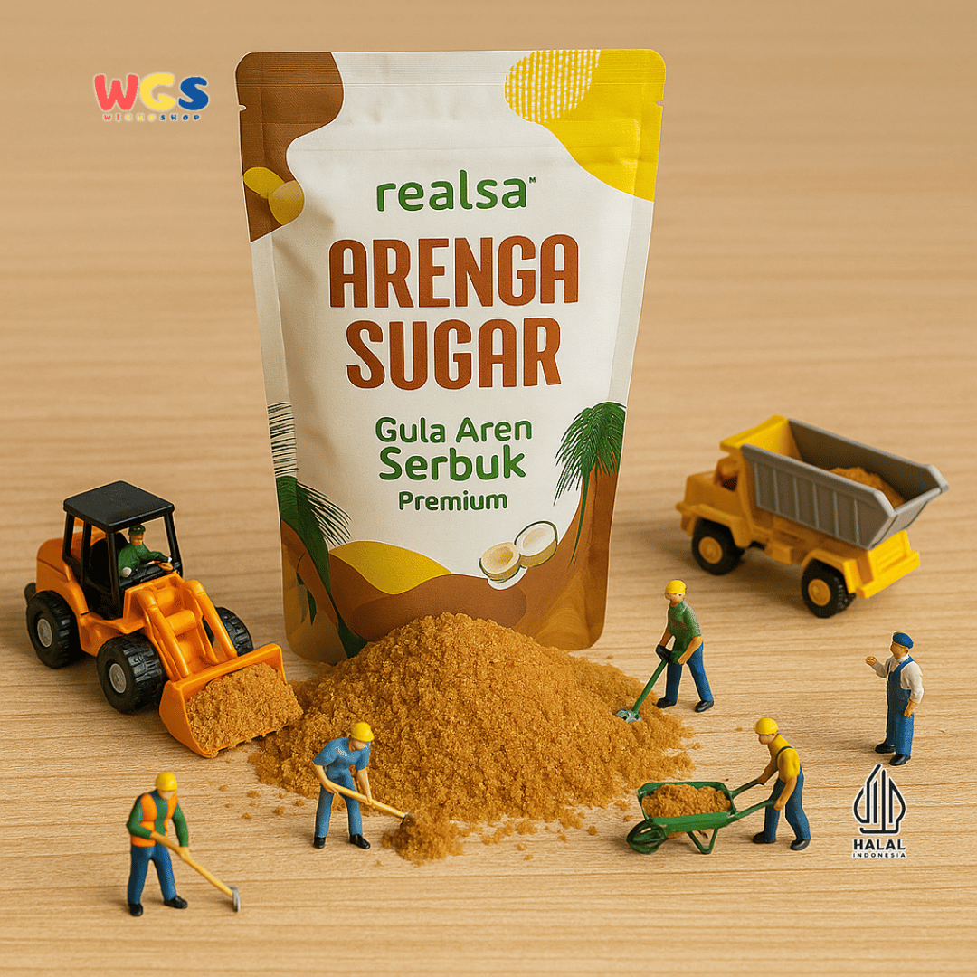 Realsa Arenga Sugar 250g – Gula Aren Serbuk Premium Alami, Sehat dan Organik