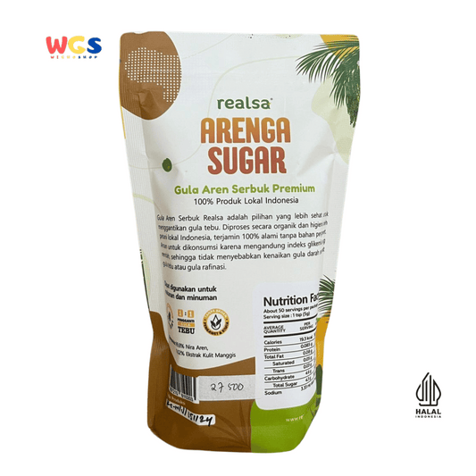 Realsa Arenga Sugar 250g – Premium Natural, Healthy, and Organic Palm Sugar Powder