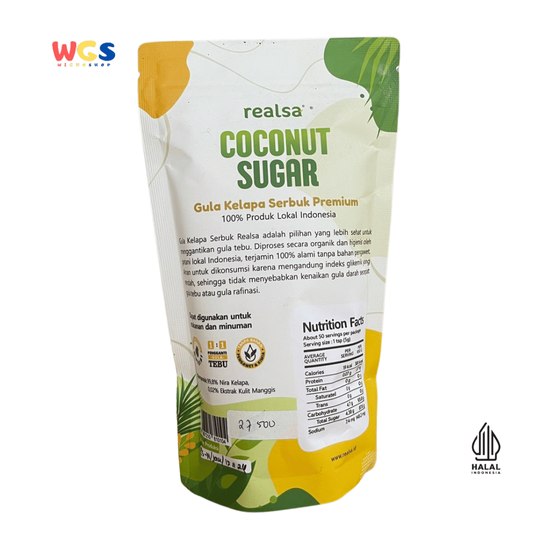 Realsa Organic Coconut Sugar 250g – A Healthy Natural Sweetener Made from Coconut Sap