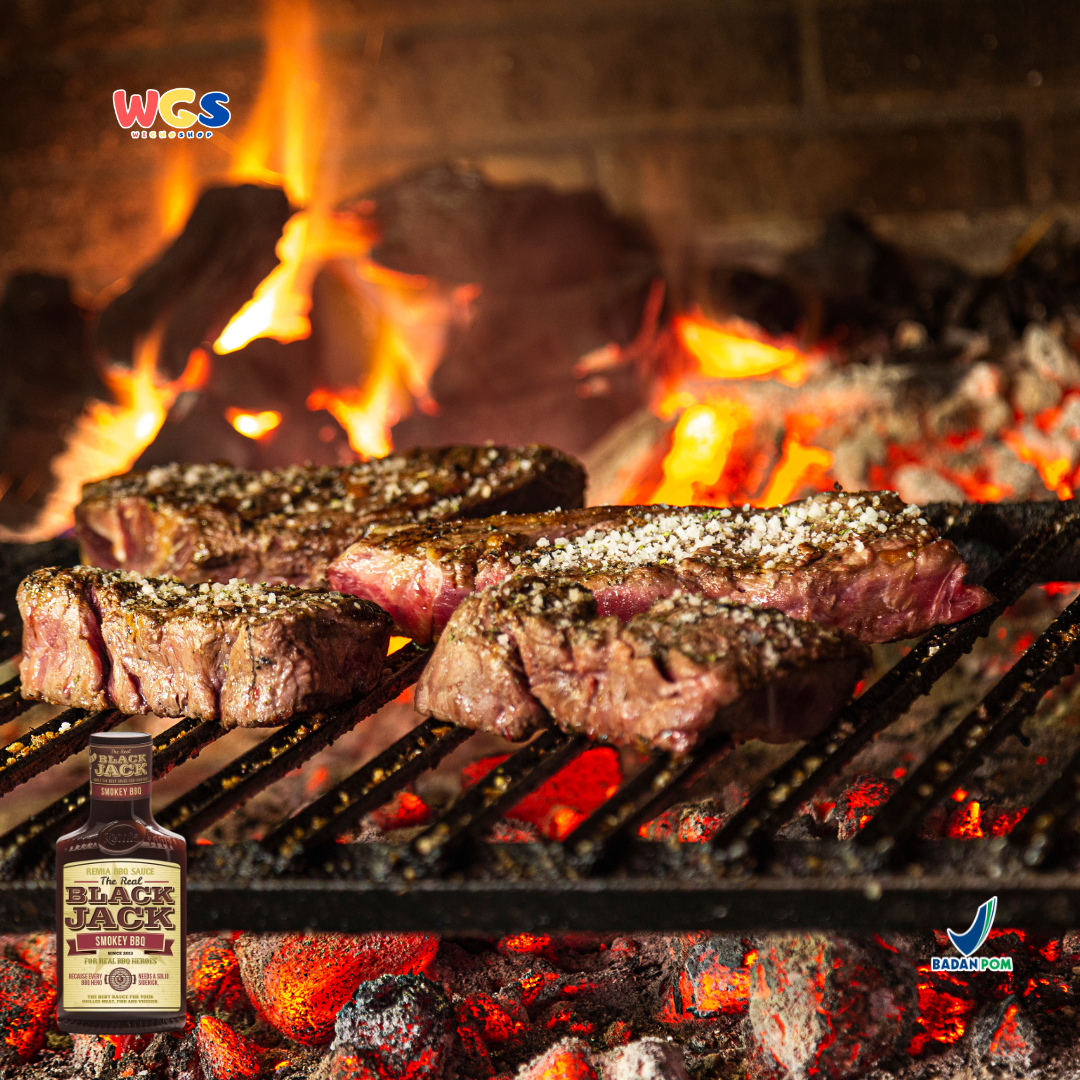 Remia BBQ Sauce Black Jack Smokey BBQ 450ml – American Smokey BBQ Sauce for Grilling & Barbecued Meats