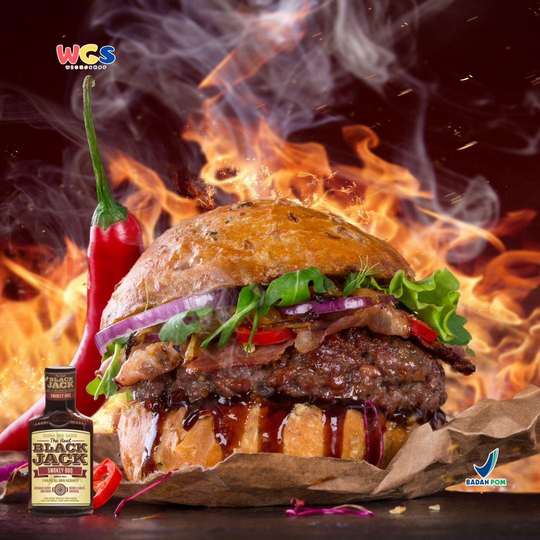 Remia BBQ Sauce Black Jack Smokey BBQ 450ml – American Smokey BBQ Sauce for Grilling & Barbecued Meats