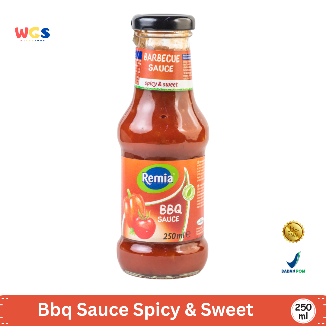 Remia BBQ Sauce Spicy & Sweet 250ml – Sweet and Spicy BBQ Sauce for Grilling, Dipping, and Marinating
