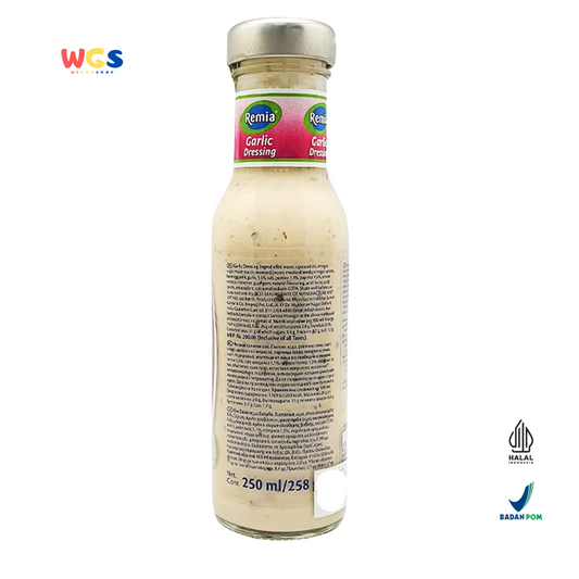 Remia Garlic Salad Dressing 250ml – Saus Salad Bawang Putih dengan Paprika & Rempah Halus