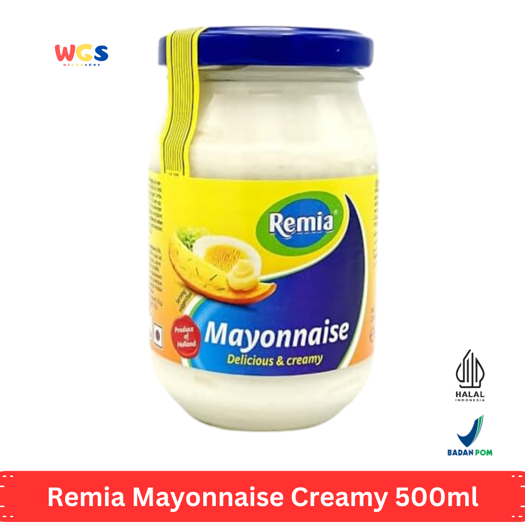 Remia Mayonnaise Delicious & Creamy 500ml / 482g – Mayones Premium Lembut dan Gurih dari Belanda