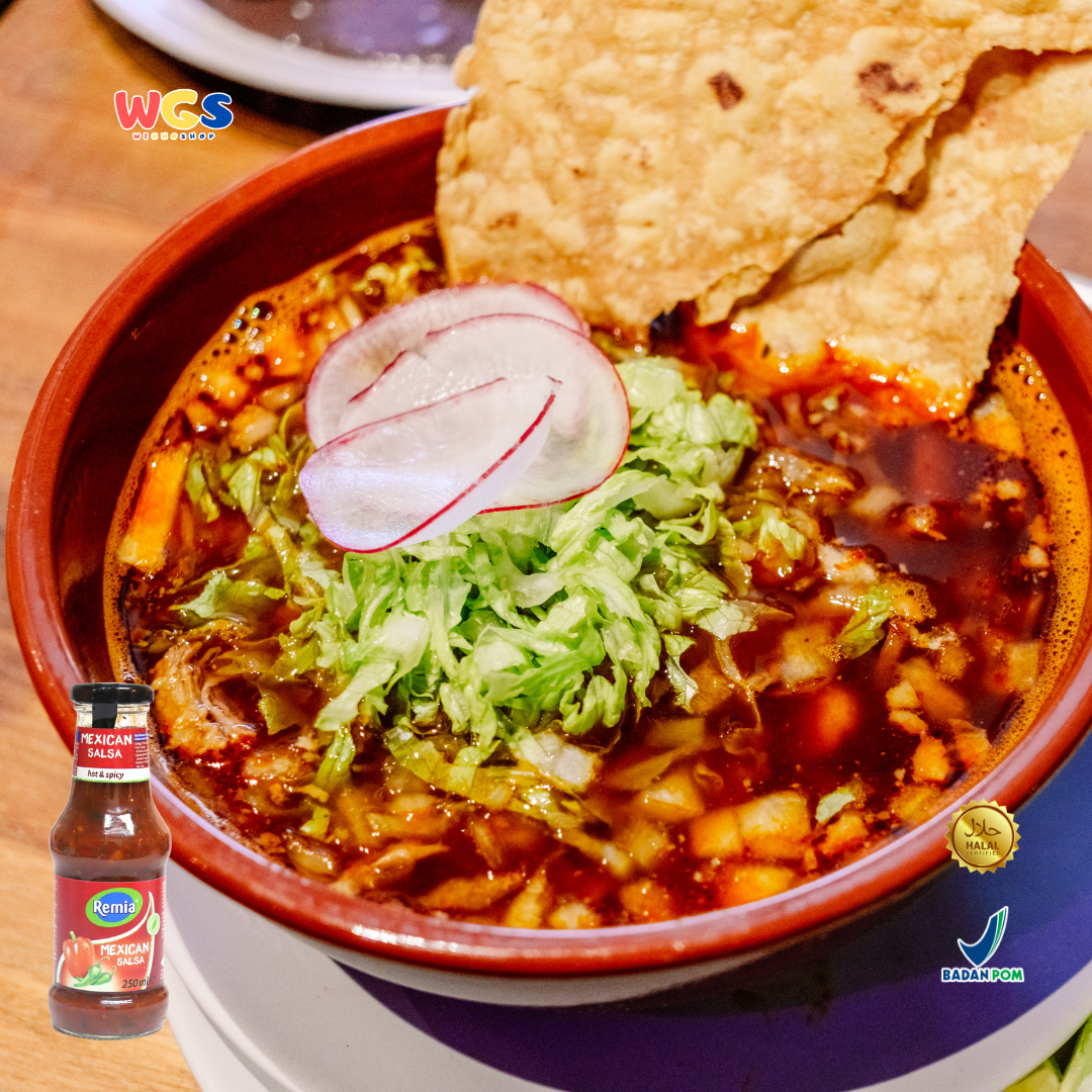 Remia Mexican Salsa Hot & Spicy 250ml – Saus Salsa Pedas Segar khas Meksiko untuk Nachos & Taco
