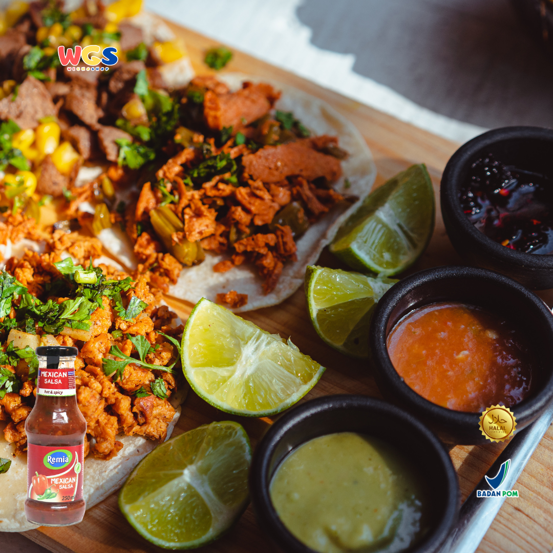 Remia Mexican Salsa Hot & Spicy 250ml – Saus Salsa Pedas Segar khas Meksiko untuk Nachos & Taco