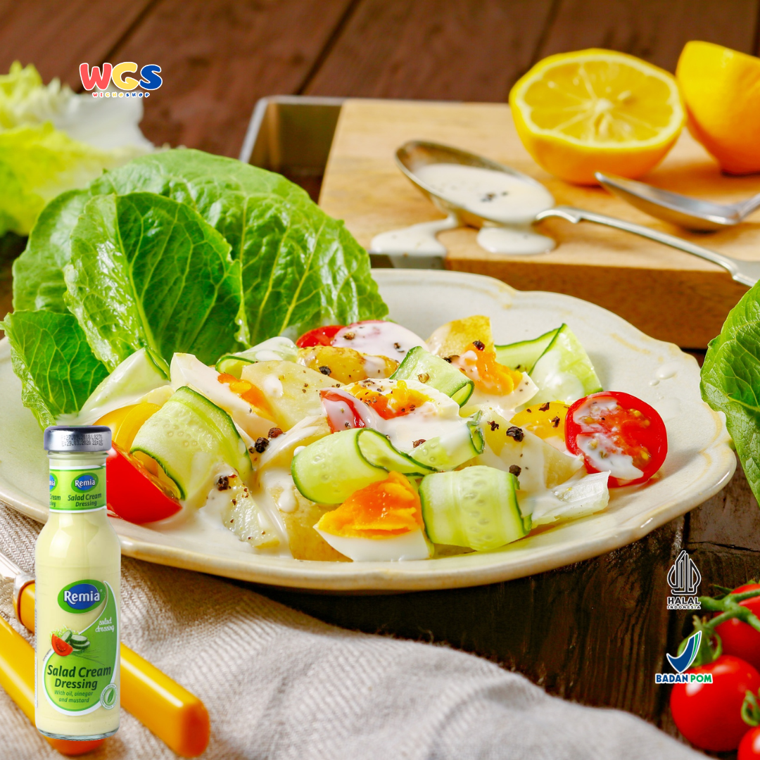 Remia Salad Cream Dressing 250ml – Saus Salad Lezat dengan Minyak, Mustard dan Cuka