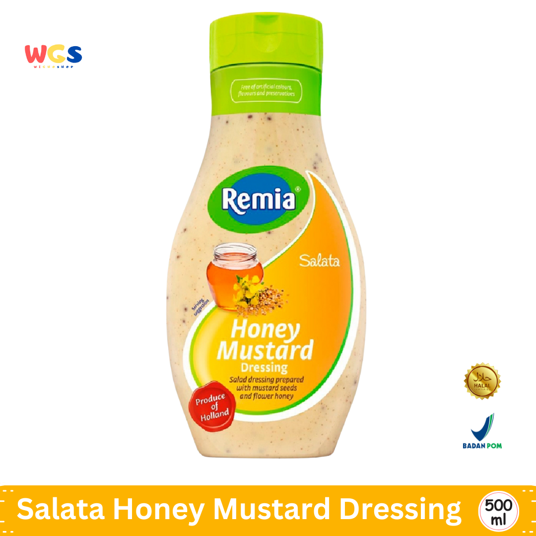Remia Salata Honey Mustard Dressing 500ml – Creamy Honey & Mustard Salad Dressing for Wraps & Sandwiches