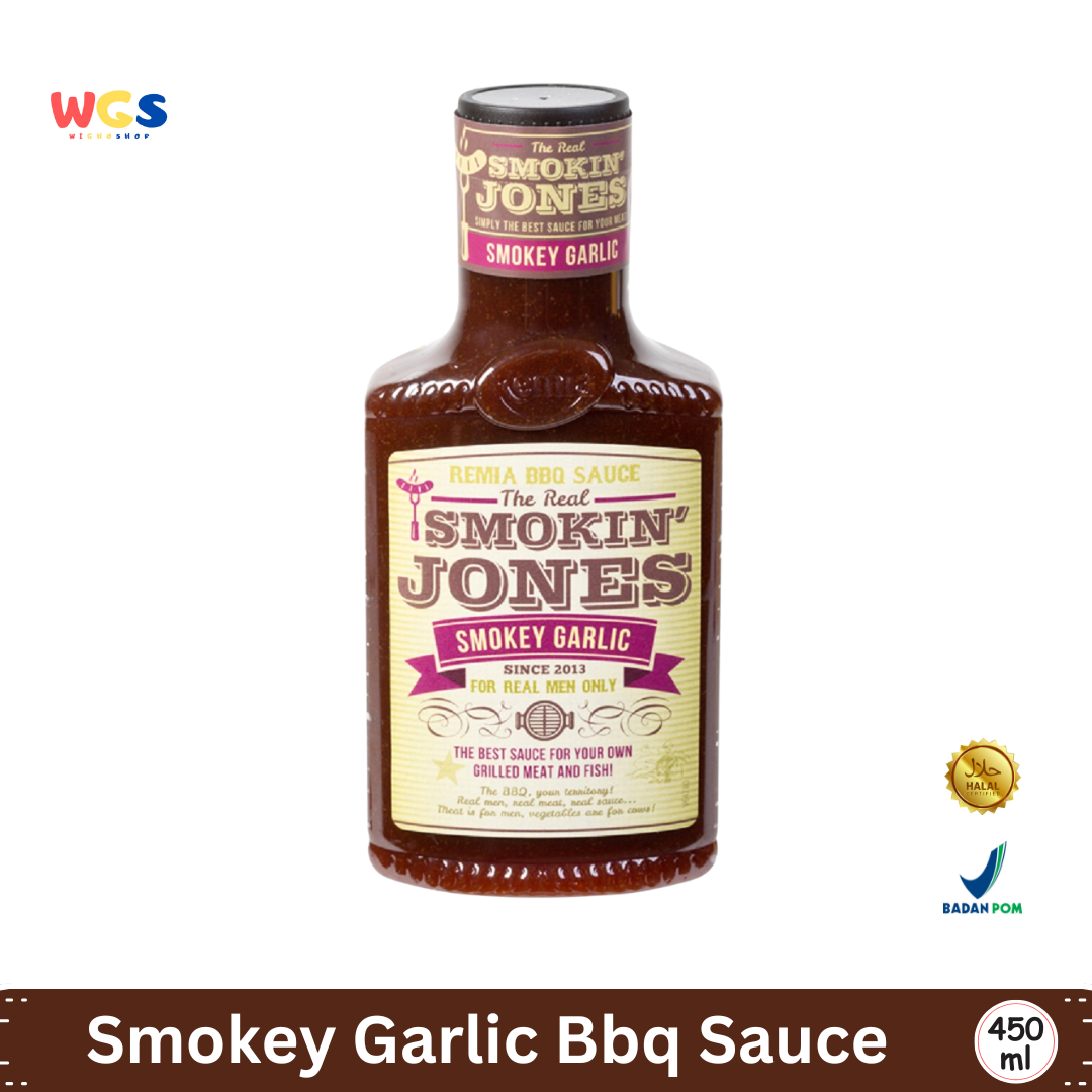 Remia Smokin' Jones Smokey Garlic BBQ Sauce 450ml – Smokey Garlic BBQ Sauce for Meat & Grill