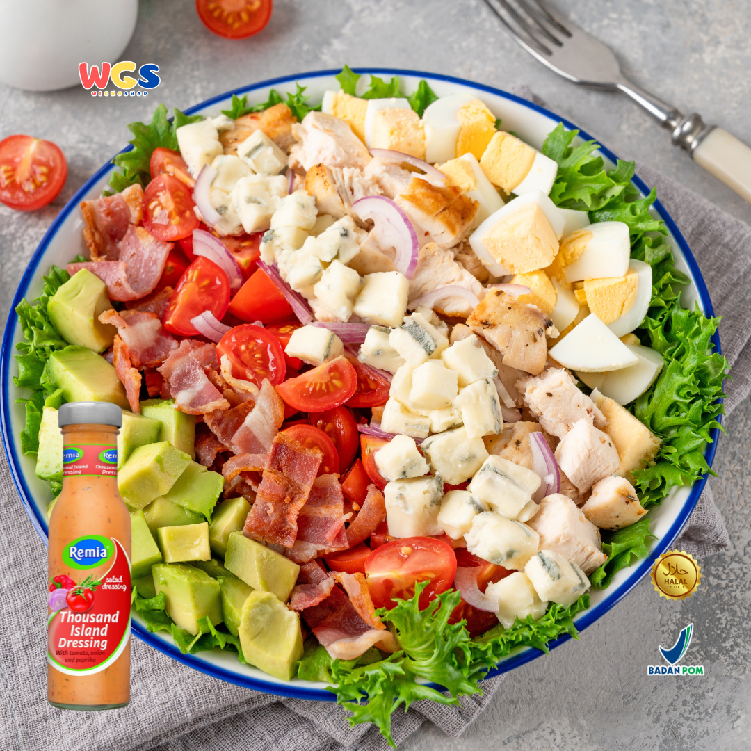 Remia Thousand Island Salad Dressing 250ml – Ready-to-Eat Tomato, Onion & Paprika Salad Dressing