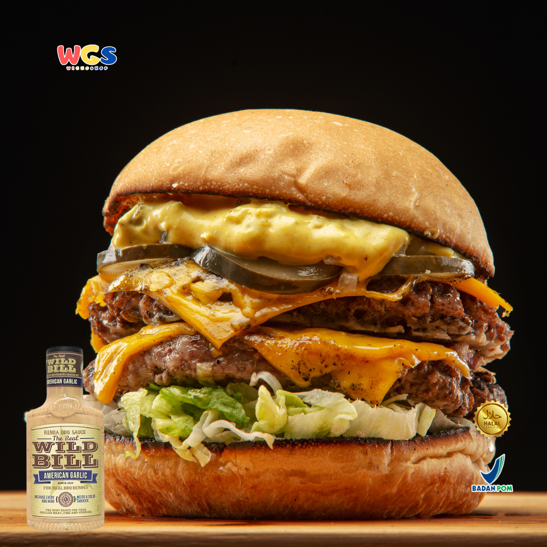 Remia Wild Bill American Garlic BBQ Sauce 450ml – Saus BBQ Krim Bawang Putih untuk Grill & Daging
