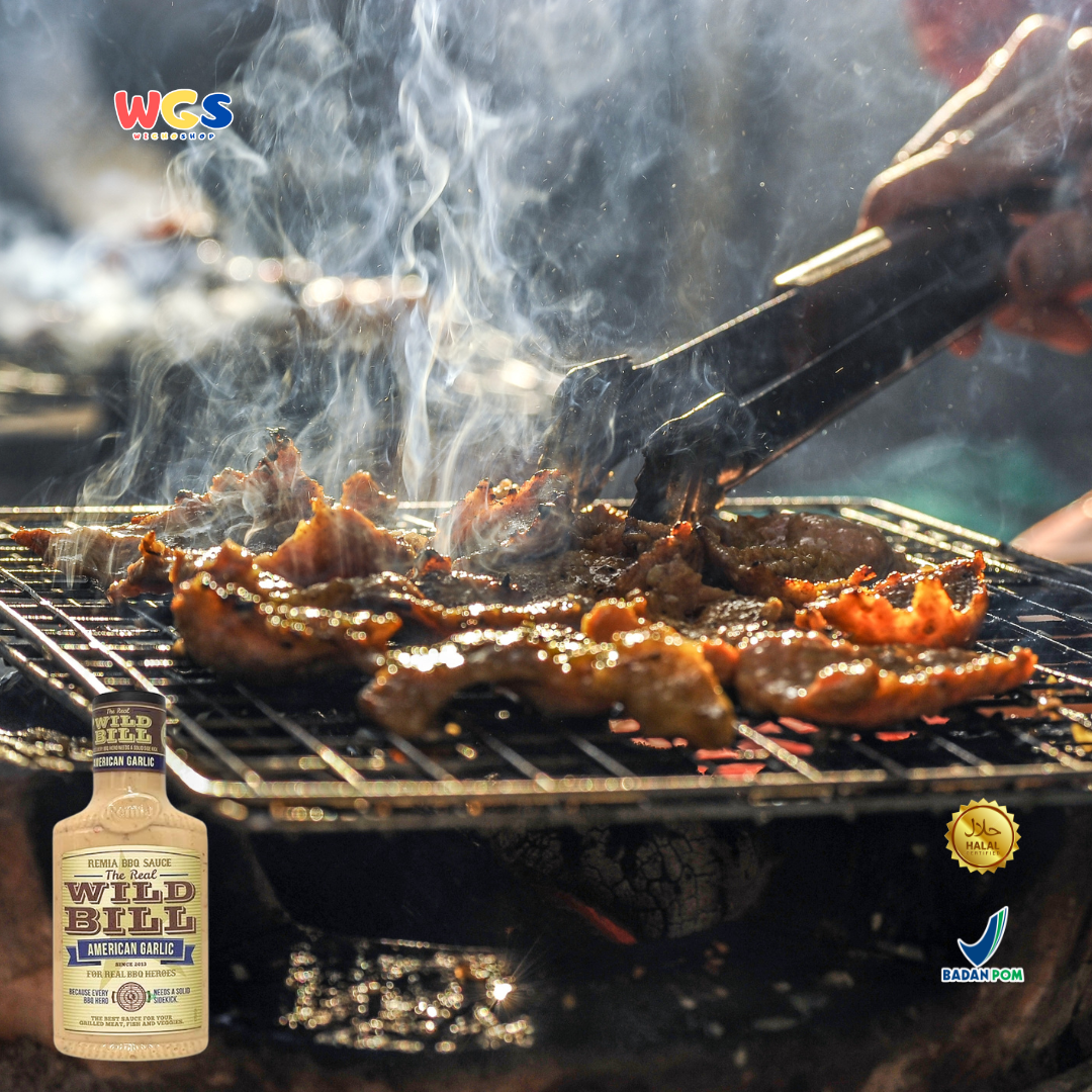 Remia Wild Bill American Garlic BBQ Sauce 450ml – Saus BBQ Krim Bawang Putih untuk Grill & Daging